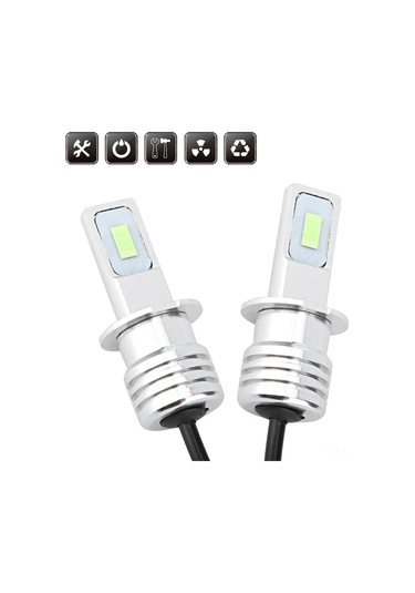 Xiyyadms H3 Tipi 80w 8000k Buz Mavi 12-24v Evrensel Çözünürlüklü Fari Ampülü, Csp Işık Damlacıkları, Hızlı Tepki, Enerji Tasarruflu 2 Adet