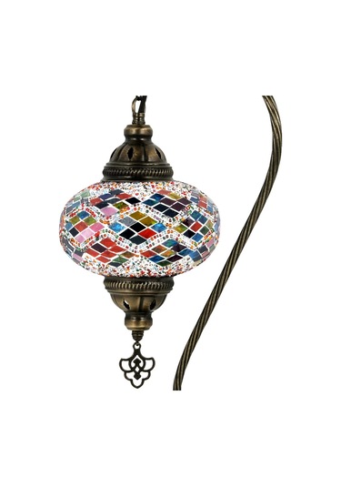 El Yapımı Mozaik Lamba Abajur,mozaik Masa Lambası Osmanlı Türk Mozaik Kuğuboynu Lamba Amber