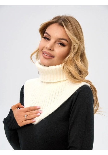 Berrygo Örgü Kış Yeleği 283879745 Beyaz