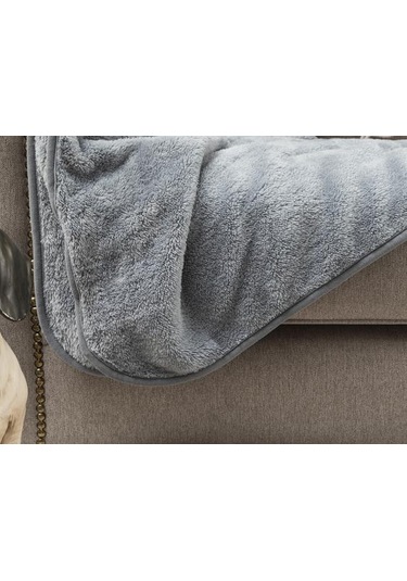 Mulberry Wellsoft Battaniye Televizyon Battaniyesi Peluş Polar Battaniye Çift Kişilik 220 230-gri