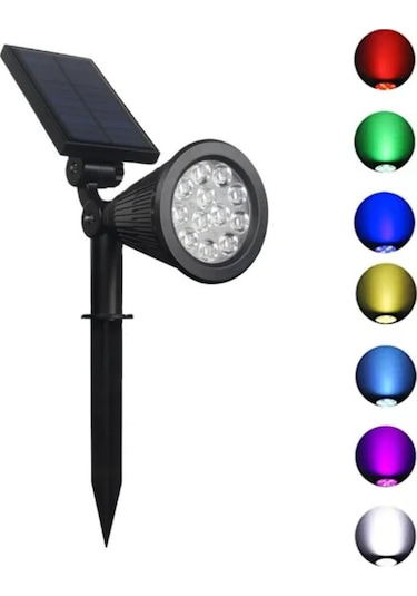Forlife 18watt Solar Çim / Bahçe Aydınlatma Armatürü Rgb