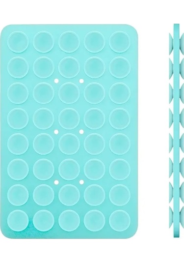 Goldenqian Çift Taraflı Silikon Vantuz Cep Telefonu Fikstürü İçin Vantuz Yapışkanlı Silikon Kauçuk Enayi Ped Sabit Ped Sky Blue-1pc Sky Blue-1pc