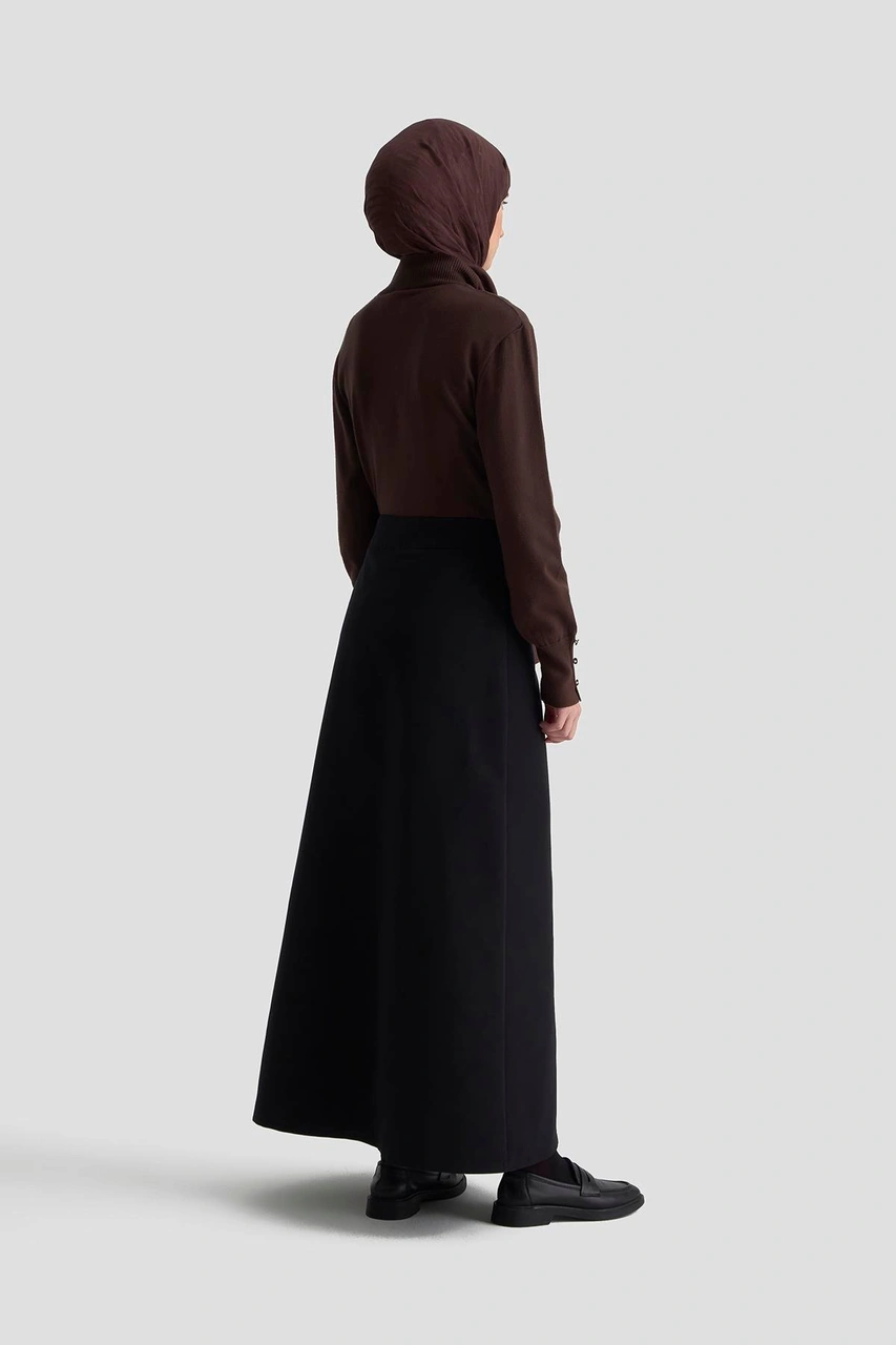 Armine Kemer Detaylı Etek 25k1915 Siyah Siyah