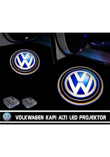 Volkswagen Araçlar İçin Pilli Yapıştırmalı Kapı Altı Logo