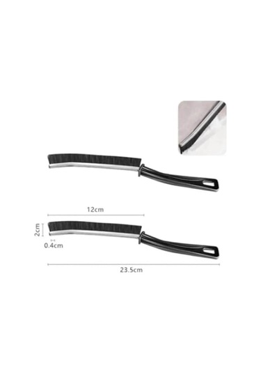 Home 2 Adet Detay Fırçası,banyo,mutfak,lavabo,pencere Kenarları,derz Temizliği İçin İnce Fırça,tuvalet Ve Klozet İçin Temizlik Fırçası Siyah