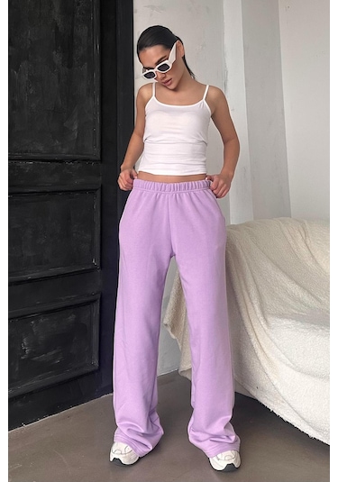 Madmext Lila Bol Paça Kadın Eşofman Altı Mg2279 Lila