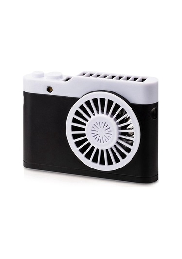 Ykd Store Taşınabilir Mini Usb Şarj Kamera Fanı Asılı Boyun Küçük Fan Xfuny6 Siyah