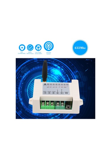 Springsun Ak-dl02c İki Yollu Endüstriyel Kontrol Cihazı + 3 Tuşlu Kumanda 433mhz, 1527 Çip - Ac85-250v, Motor/perde/aydınlatma Kontrolü