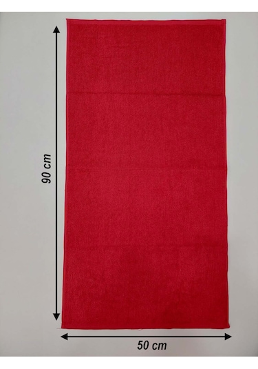 Kırmızı Berber Havlusu Denizli 50x90 Cm 12'li