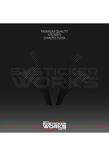 Cfmoto 250sr Sticker Ön Kafa Kaplama Modeli Hazır Kit Karbon Sticker Desen Kaplama