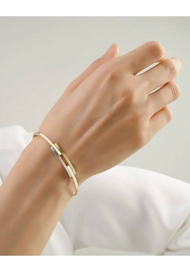 2 Sıra Kaburga Altın Kelepçe Bilezik