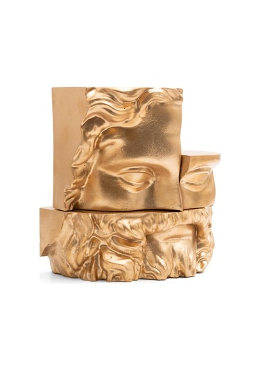 Altın Varaklı Zeus Başı Dekoratif Obje