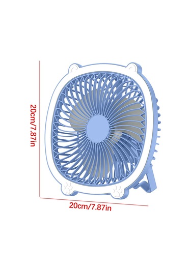 Mavi Usb Şarj Fanı Masaüstü Fan Yaz Evi Ofis Yatak Odası Küçük Fan Duvara Monte