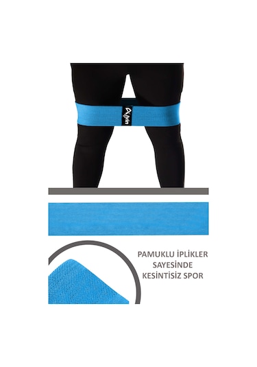 Yüksek Kaliteli Pamuklu Squat Bant - Hafif Ve Orta Sert Seçenekler, Dayanıklı Ve Konforlu Mavi