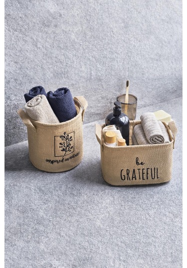 Ocean Home Textile 2' li Jüt Sepet  Set