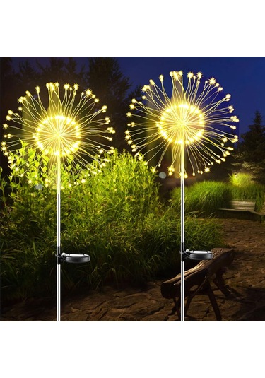 Güneş Enerjili Fişek Işığı 2x150 Led Gün Işığı
