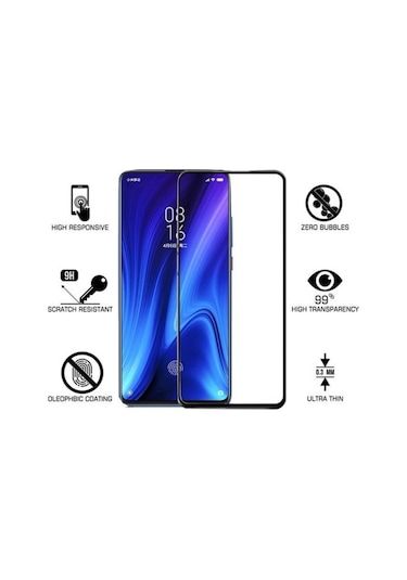 Xiaomi Mi 9T 5D Tam Kaplayan Ekran Koruyucu Kırılmaz Cam