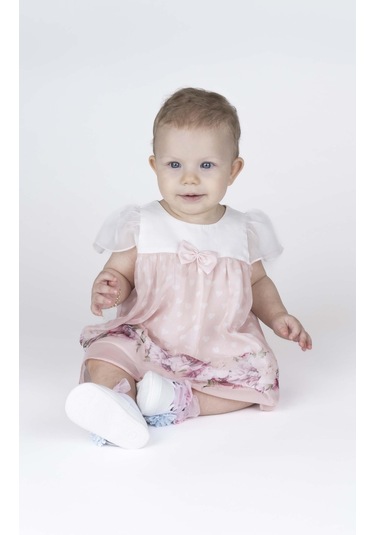 Best Kids Kız Bebek Çiçek Baskılı Şifon Elbise 001