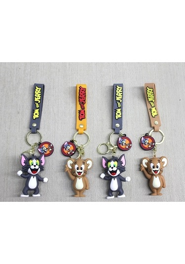 Ton Ve Jery Silikon Anahtarlık Alk4264 Çok Renkli