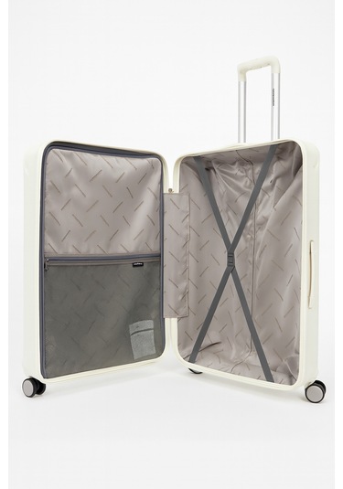 Pierre Cardin Büyük Boy %100 Polipropilen Valiz Beyaz 04pc7090 Beyaz