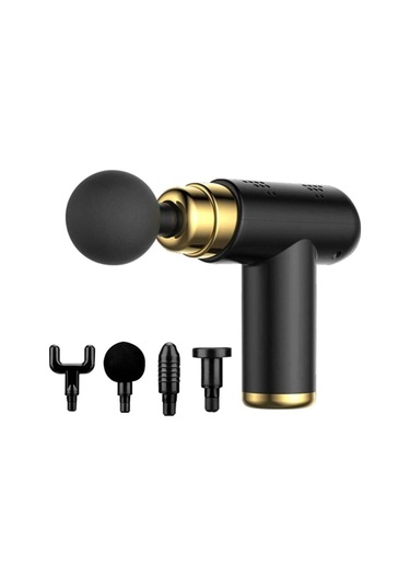 Buffer 4 Başlıklı Usb Şarj Olabilen Masaj Tabancası Mavi