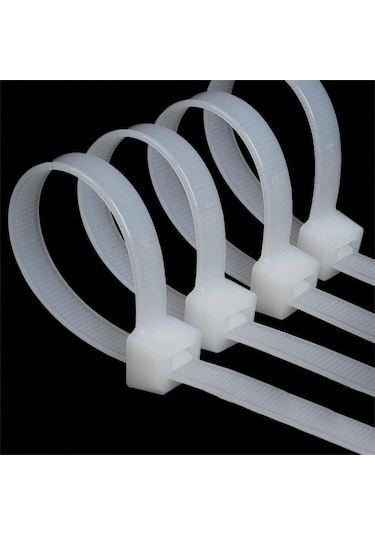 Master 505354 Plastik Kablo Bağı Cırt Kelepçe 3.6x200 Mm Beyaz 100 Adet