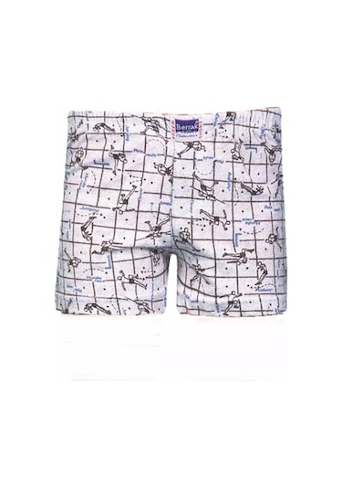 Berrak Erkek Çocuk Penye Desenli Boxer 6 Adet-1554
