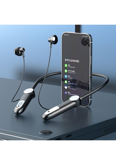 Su Geçirmez Kablosuz Bluetooth5.3 Boyun Bandı Kulaklık Spor Manyetik Kulaklık Kulak İos Uyumlu Android Telefon Için Kulakiçi Stereo Kulaklıklar