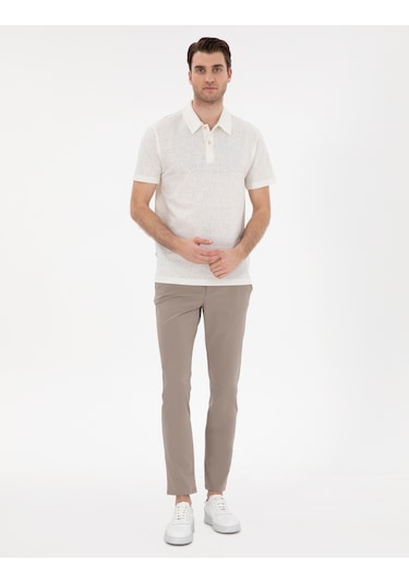 Pierre Cardin Erkek Ekru Tişört 50307581-vr019 Ekru