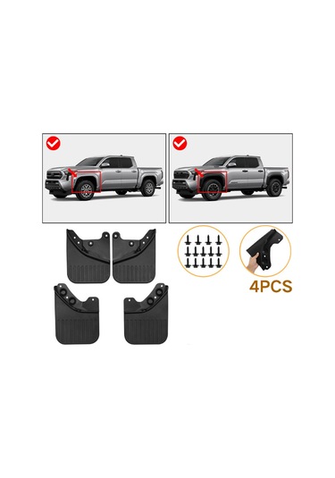 Crackedice Toyota Tacoma 2024 Çamurluk Çamurluk Kapağı Sıçrama İçin Araba Çamurlukları