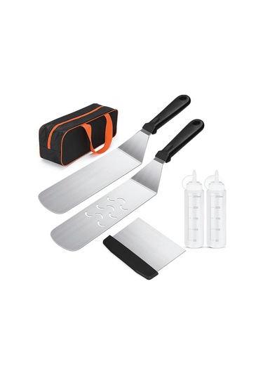 Samdoo Dışarıda Mangal, Kamp Veya Pişirme İçin Dayanıklı Paslanmaz Çelik 6'lı Bbq Araç Seti - Isıya Ve Paslanmaya Dayanıklı, Kolay Saklama Özelliği Çok Renkli