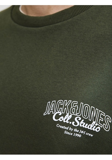 Jack & Jones Jjmakoto Haki Erkek Sweatshirt 12278601 Haki