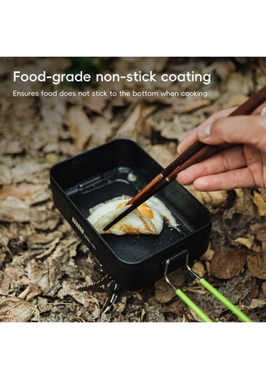 Createtech Siyah Kamp Ocağı Seti Katlanabilir Kaşık Çatal Alüminyum Alkol Alaşımlı Siyah