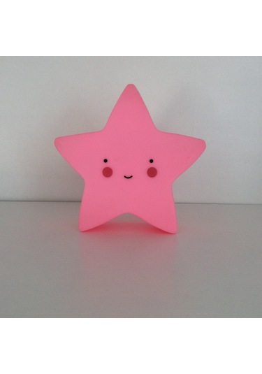 Yıldız Figürlü Gece Lambası Pembe Çok Renkli