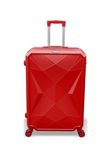 Coral High Diamond Abs Kırmızı Büyük Boy Valiz 16623 Kırmızı
