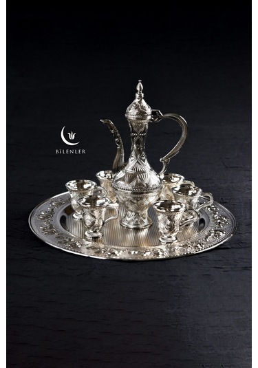 Hediyelik/ Dekoratif Gümüş Zemzem Takımı 8 Parça Set
