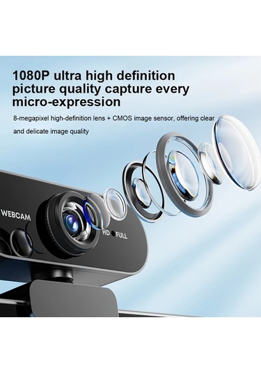 Chuangyinshop A13 1080p Full Hd Web Kamera Mikrofonlu 120 Derece Acı Genis Ağ Konferans
