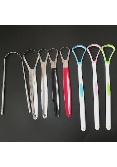 1 Dil Kazıyıcı Temizleyici Yetişkin Cerrahi Sınıf Kötü Nefes Ortadan Paslanmaz 1pc Gs16