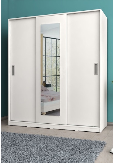 Metalia GM 643 Sline 3 Kapılı Aynalı Sürgülü Gardırop