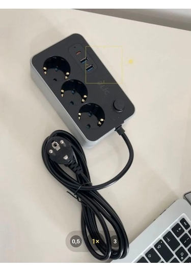 Elektrik Sigortalı Akım Korumalı 2-usb 1-pd Type-c 3'lü Priz 2 Me