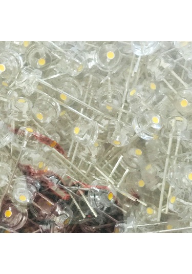 4.8Mm Bacaklı Beyaz Mantar Led Diyot - Hongli Marka - 1000 Adet