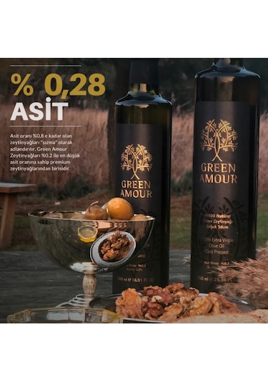 Green Amour Soğuk Sıkım Natürel Sızma Zeytinyağı 500 ML