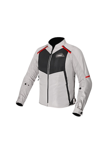 Ls2 Breeze Mont Gri-siyah-kırmızı