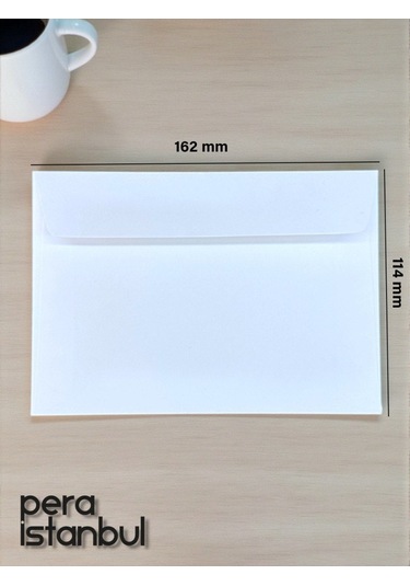 25 Adet C6 Beyaz Davetiye Lüks Tebrik Kartı Mektup Mühür Cüzdan Büyük Kapasiteli Zarf 114x162mm