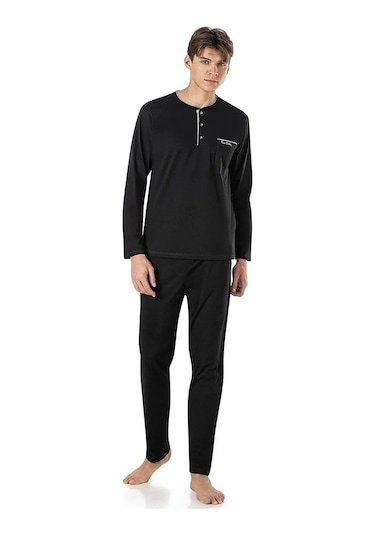 Pierre Cardin 5560 Erkek Çeyizlik Beşli Rop Pijama Takım-siyah Siyah