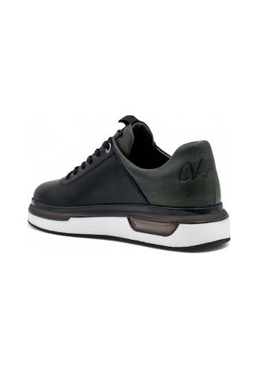 Voyager M057 Hakiki Deri Erkek Sneaker Siyah