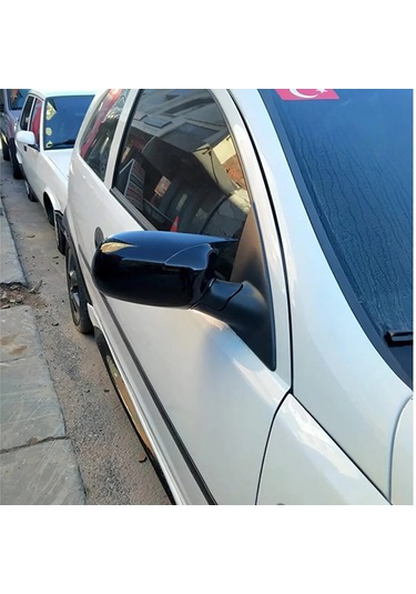 Opel Corsa C Batman Yarasa Ayna Kapağı Parlak Siyah Abs 2000 2001 2002 2003 2004 2005 2006