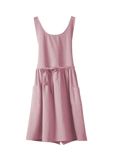 Homyl Pamuklu Mutfak Önlüğü Şef Makinede Yıkanabilir Kolsuz Pembe