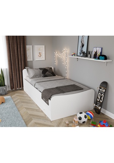 Kznhome Selen Yavrulu Karyola Beyaz - Tamamı 1. Kalite Mdf