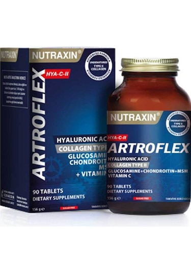 Nutraxin Artroflex HYA-C-II 90 Tablet–Tip II Kolajen, Glukozamin, MSM, Hyaluronik Asit Eklem Destek Takviyesi